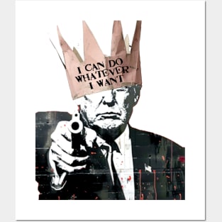 Donald Trump: King Trump on a light (Knocked Out) background Posters and Art